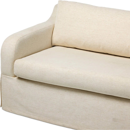 Ulla Sleeper Sofa by Four Hands in crypton nomad snow, warm ash. Made from 92% polyester, 8% flax/linen, solid ash in a unique style.