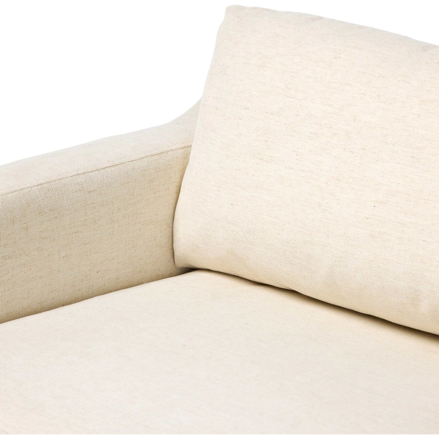 009 SI-2531726 | Closeup | Ulla Sleeper Sofa by Four Hands in crypton nomad snow, warm ash. Made from 92% polyester, 8% flax/linen, solid ash in a unique style.