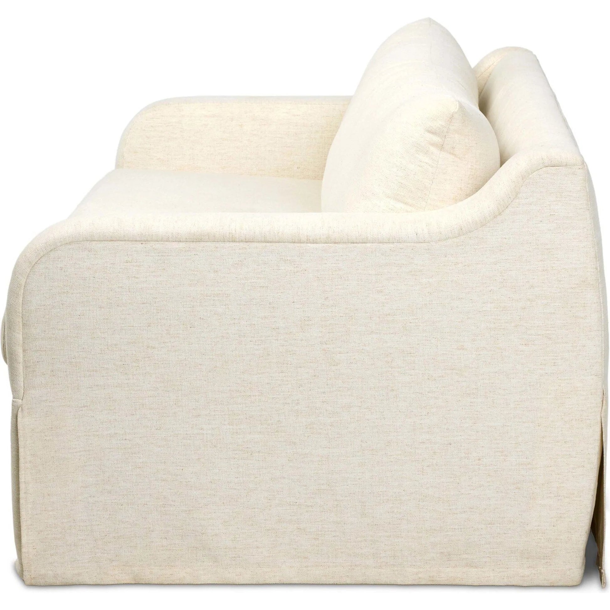 Ulla Sleeper Sofa by Four Hands in crypton nomad snow, warm ash. Made from 92% polyester, 8% flax/linen, solid ash in a unique style.