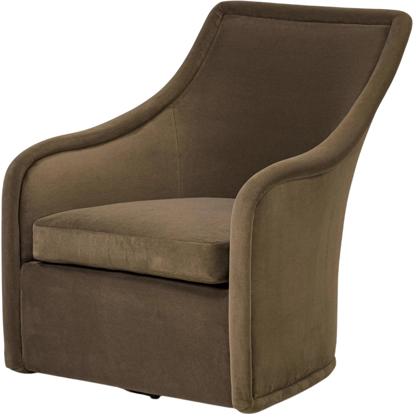 028 SI-2635277 | Primary Silo | Blaire Swivel Chair by Four Hands in crypton henry coffee. Made from 100% polyester in a transitional style.