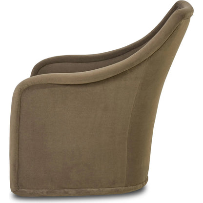 Blaire Swivel Chair by Four Hands in crypton henry coffee. Made from 100% polyester in a transitional style.