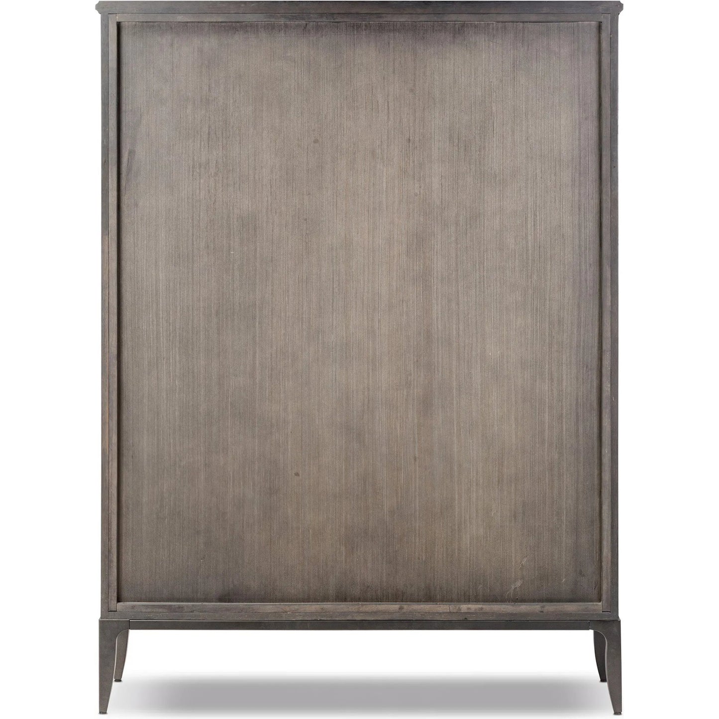 004 SI-2446494 | Additional Silo | Alden Cabinet by Four Hands in worn black oak veneer, mottled gunmetal. Made from thick oak veneer, solid oak, iron in a traditional style.