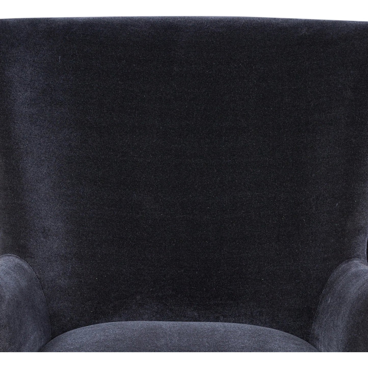 007 SI-2446525 | Closeup | Bernardo Desk Chair by Four Hands in monte navy, brushed brass, weathered oak. Made from 50% viscose, 50% wool, iron, solid oak in a modern style.