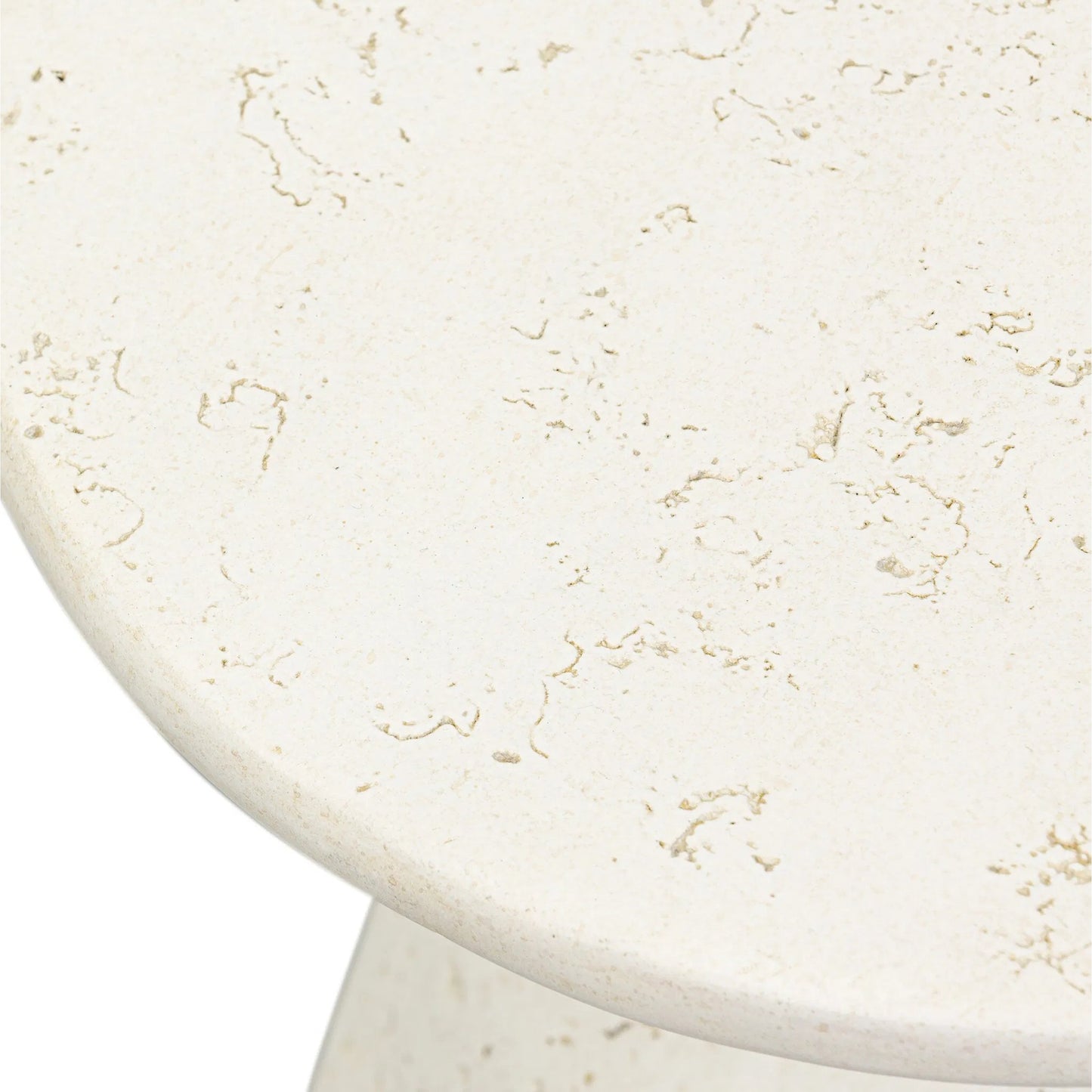 004 SI-2446642 | Closeup | Ramara Outdoor Nesting End Table by Four Hands in aged white concrete. Made from solid concrete in a transitional style.