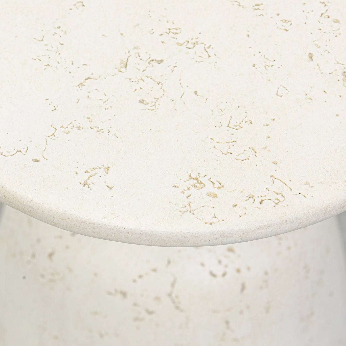 005 SI-2446642 | Closeup | Ramara Outdoor Nesting End Table by Four Hands in aged white concrete. Made from solid concrete in a transitional style.