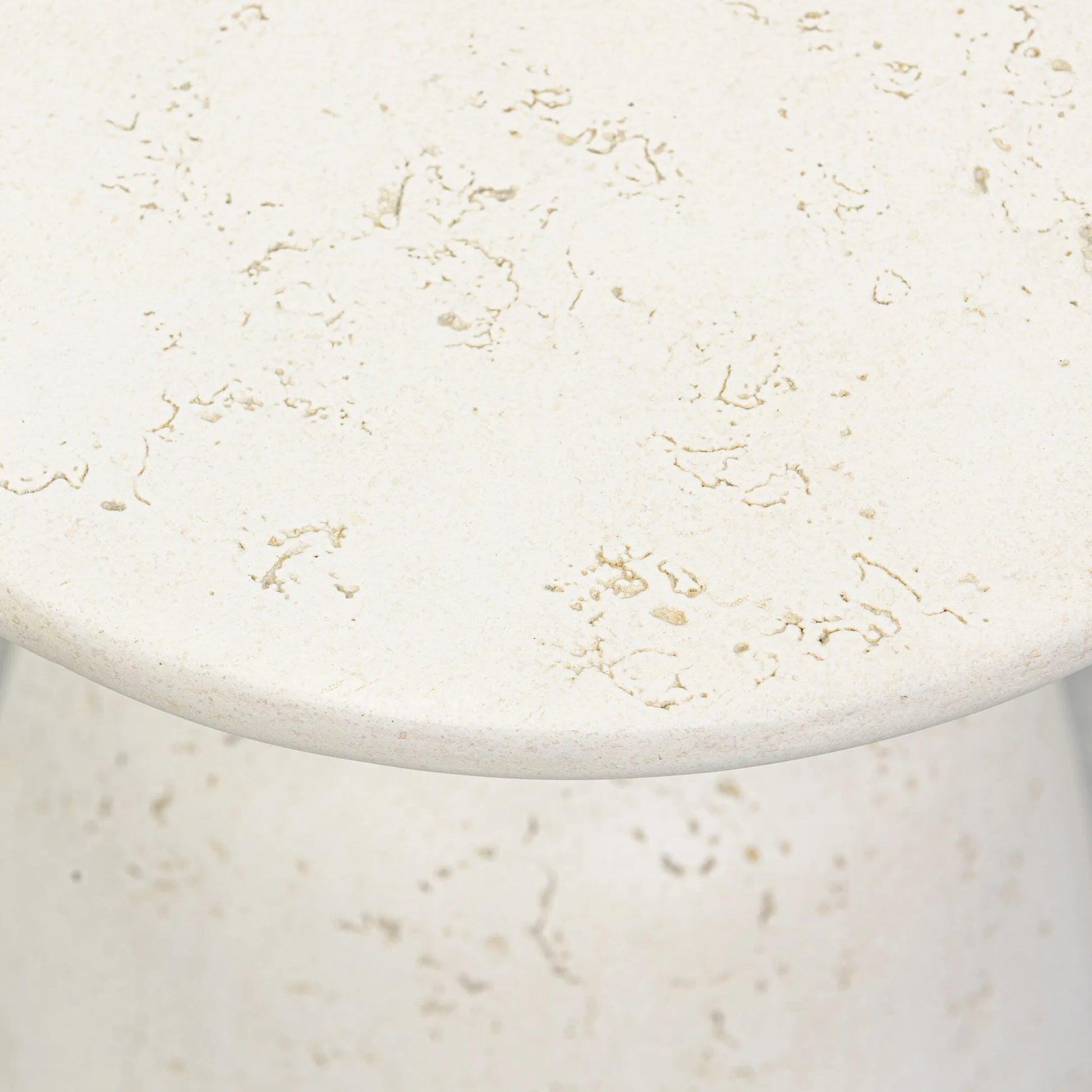 Ramara Outdoor Nesting End Table by Four Hands in aged white concrete. Made from solid concrete in a transitional style.
