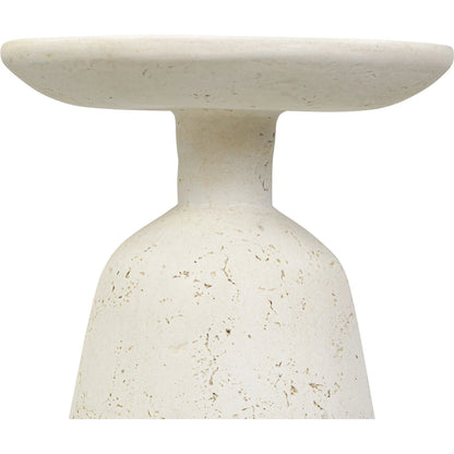 Ramara Outdoor Nesting End Table by Four Hands in aged white concrete. Made from solid concrete in a transitional style.