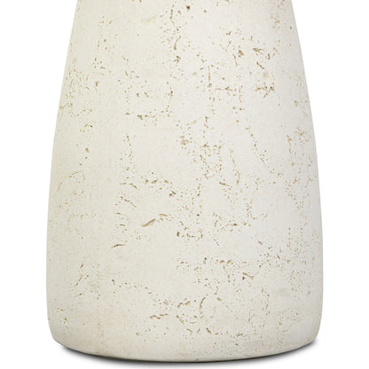 Ramara Outdoor Nesting End Table by Four Hands in aged white concrete. Made from solid concrete in a transitional style.