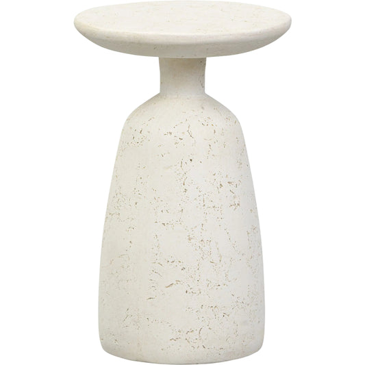 Ramara Outdoor Nesting End Table by Four Hands in aged white concrete. Made from solid concrete in a transitional style.