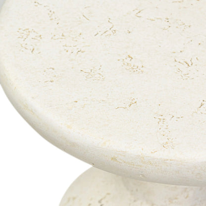 Ramara Outdoor Nesting End Table by Four Hands in aged white concrete. Made from solid concrete in a transitional style.