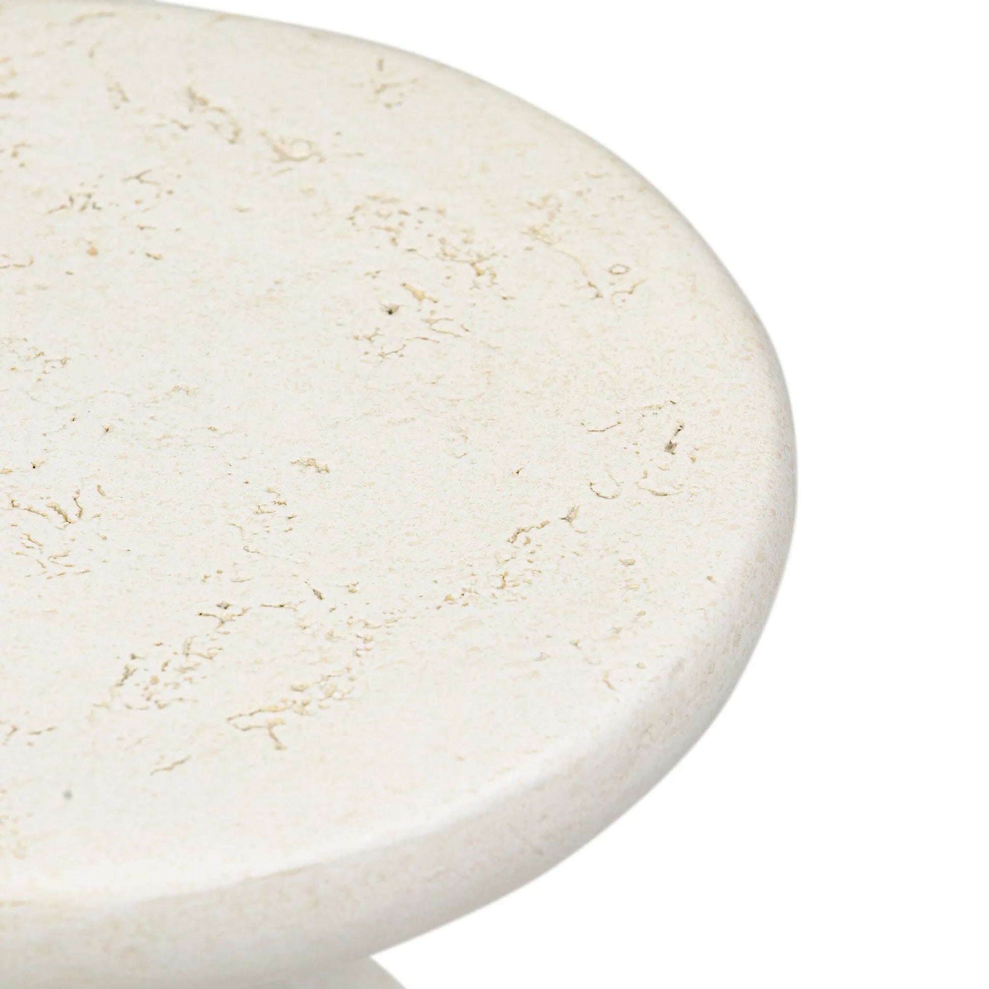 Ramara Outdoor Nesting End Table by Four Hands in aged white concrete. Made from solid concrete in a transitional style.