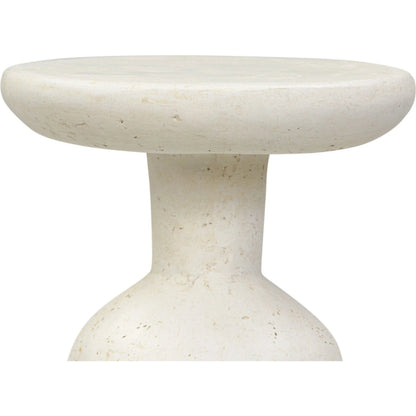 Ramara Outdoor Nesting End Table by Four Hands in aged white concrete. Made from solid concrete in a transitional style.