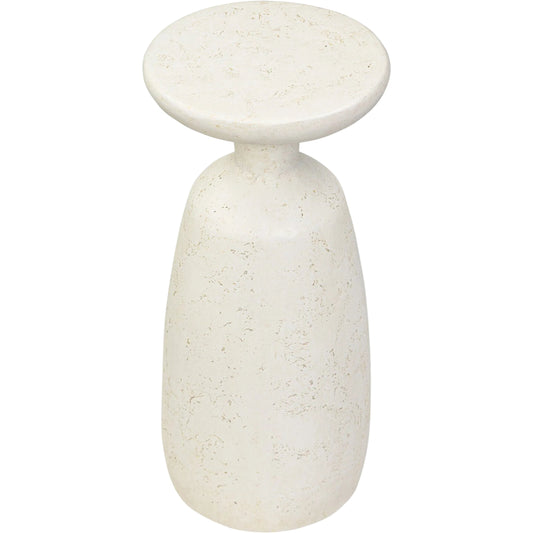Ramara Outdoor Nesting End Table by Four Hands in aged white concrete. Made from solid concrete in a transitional style.