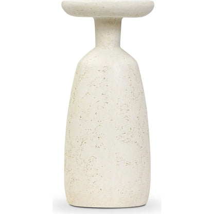 Ramara Outdoor Nesting End Table by Four Hands in aged white concrete. Made from solid concrete in a transitional style.