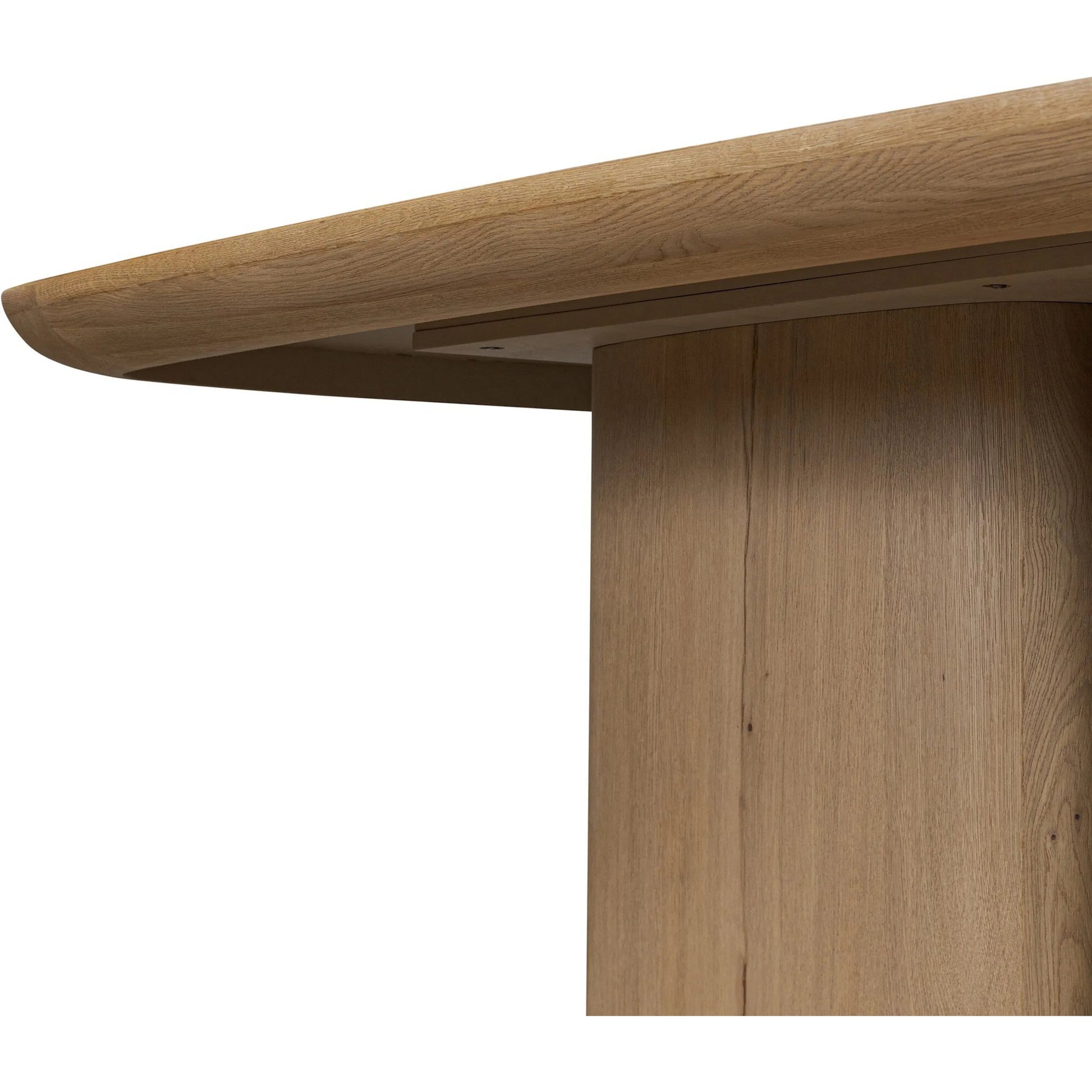 Barto Dining Table by Four Hands in aged smoked oak veneer. Made from thick oak veneer, solid oak in a transitional style.