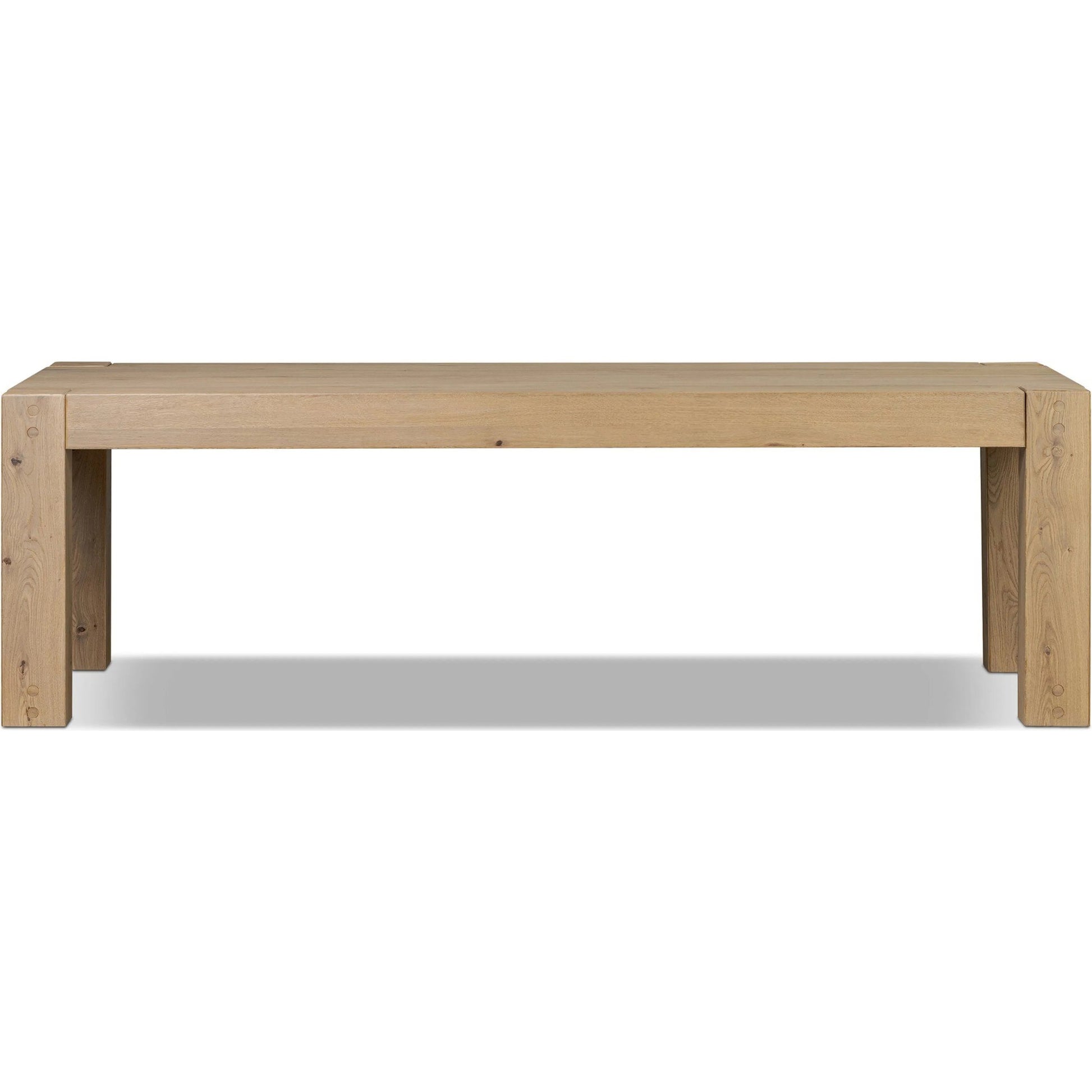 Emmer Dining Table by Four Hands in aged smoked oak, aged smoked oak veneer. Made from solid oak, thick oak veneer in a transitional style.