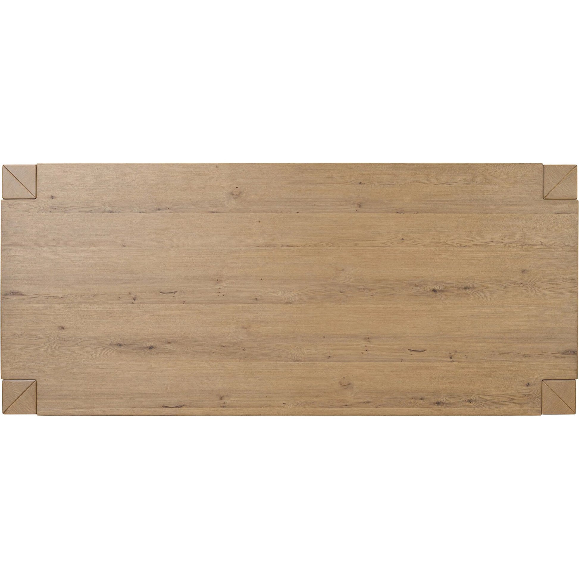 Emmer Dining Table by Four Hands in aged smoked oak, aged smoked oak veneer. Made from solid oak, thick oak veneer in a transitional style.