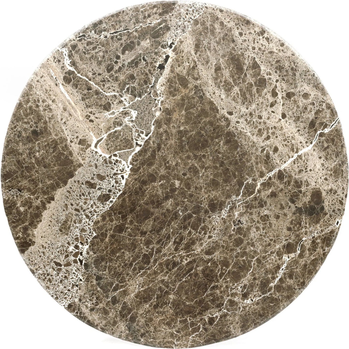 002 SI-2446630 | Additional Silo | Pavlo Bistro Table by Four Hands in brown marble, dark brown acacia. Made from solid marble, solid acacia in a modern style.