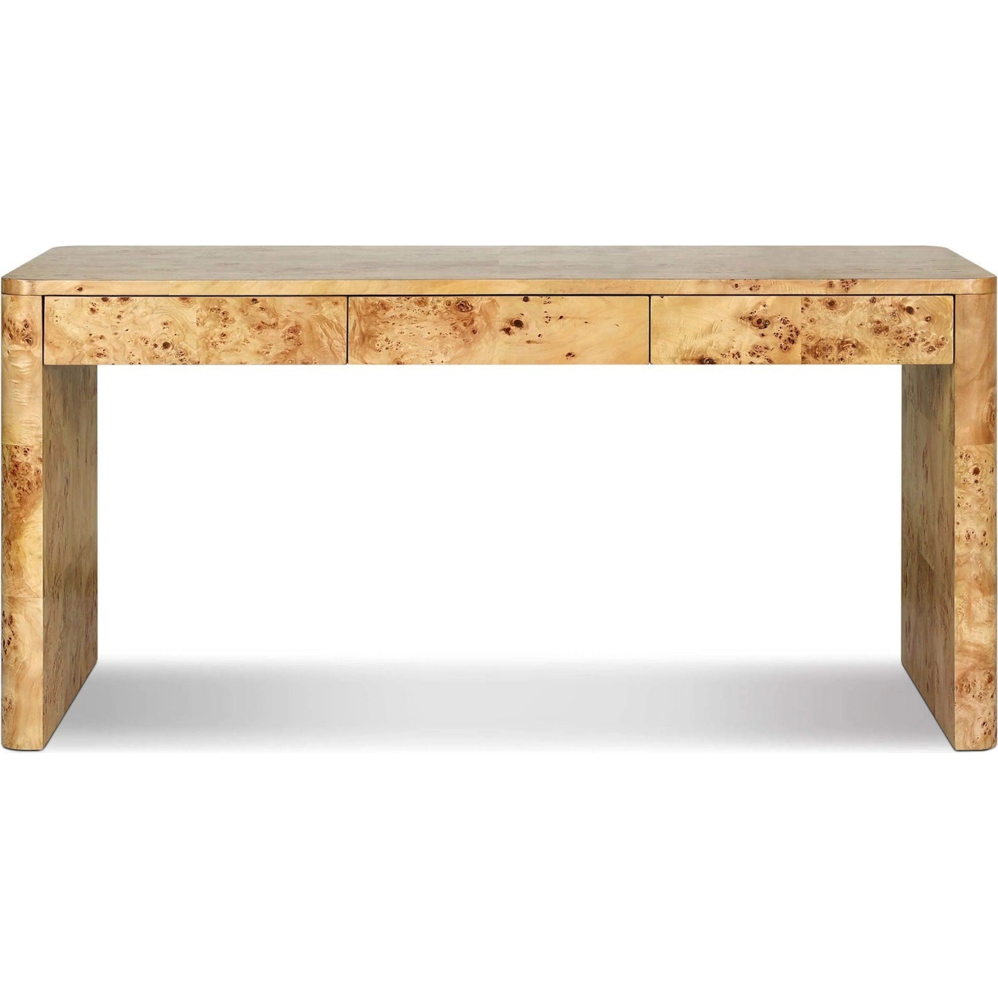 000 SI-2446612 | Additional Silo | Mullins Desk by Four Hands in natural mappa burl. Made from poplar burl veneer in a modern style.