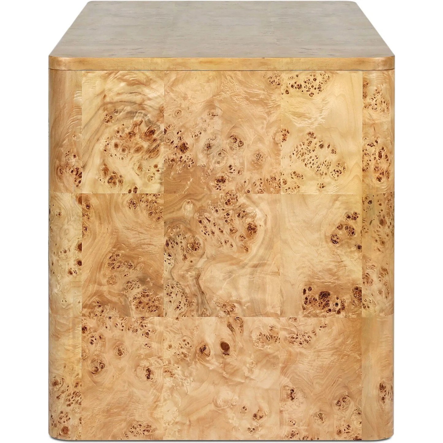 001 SI-2446612 | Additional Silo | Mullins Desk by Four Hands in natural mappa burl. Made from poplar burl veneer in a modern style.
