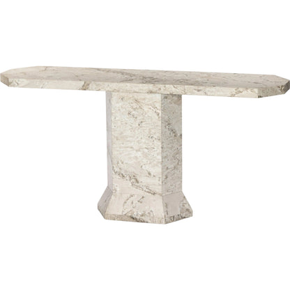 Argos Console Table by Four Hands in sand marble. Made from solid marble in a unique style.