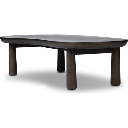 Clara Coffee Table by Four Hands. Made from oak veneer, solid oak in a transitional style.