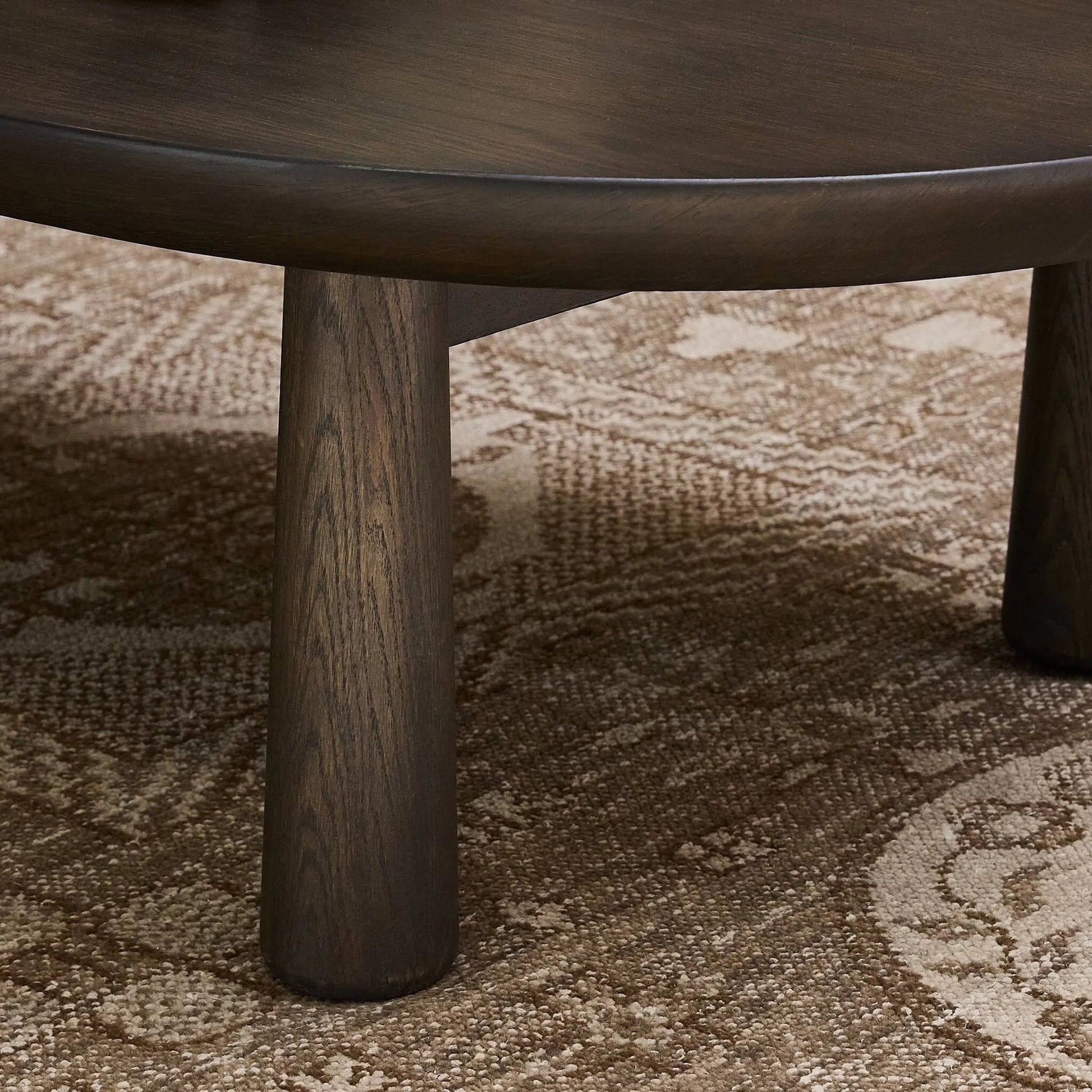 Clara Coffee Table by Four Hands. Made from oak veneer, solid oak in a transitional style.