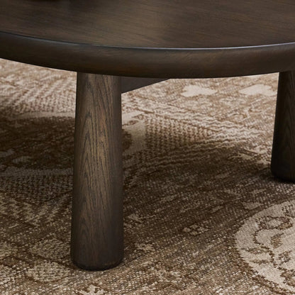 Clara Coffee Table by Four Hands. Made from oak veneer, solid oak in a transitional style.