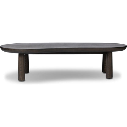 Clara Coffee Table by Four Hands. Made from oak veneer, solid oak in a transitional style.