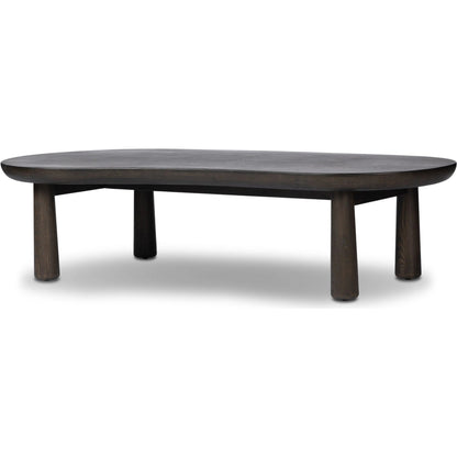 Clara Coffee Table by Four Hands. Made from oak veneer, solid oak in a transitional style.
