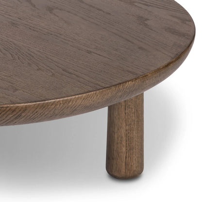 Clara Coffee Table by Four Hands. Made from oak veneer, solid oak in a transitional style.