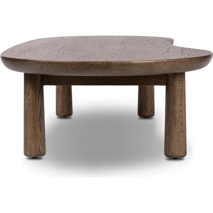 Clara Coffee Table by Four Hands. Made from oak veneer, solid oak in a transitional style.