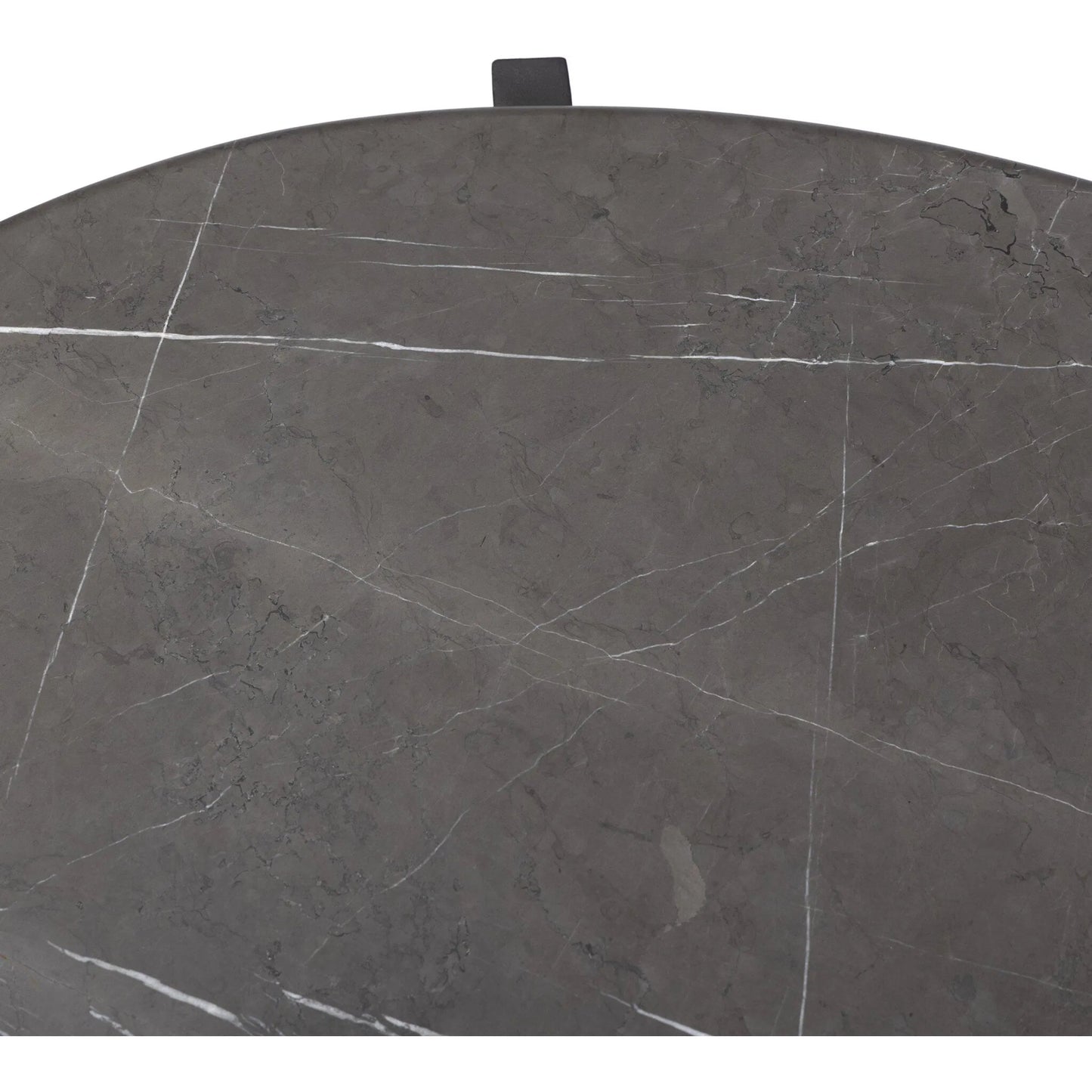 008 SI-2531683 | Closeup | Rayna Coffee Table by Four Hands in grey italian marble, rubbed bronze. Made from solid marble, iron in a unique style.