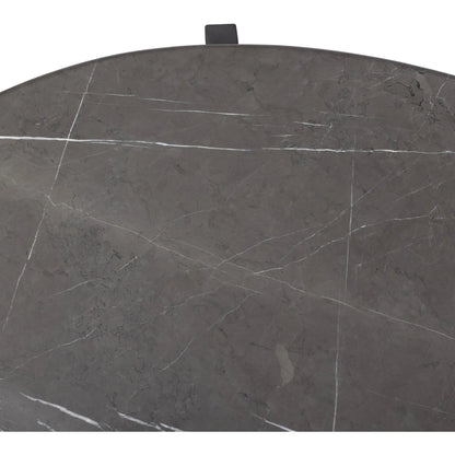 Rayna Coffee Table by Four Hands in grey italian marble, rubbed bronze. Made from solid marble, iron in a unique style.