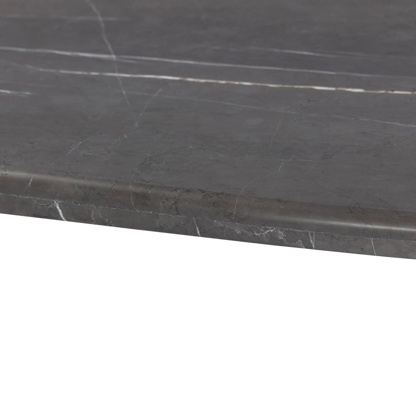 009 SI-2531683 | Closeup | Rayna Coffee Table by Four Hands in grey italian marble, rubbed bronze. Made from solid marble, iron in a unique style.