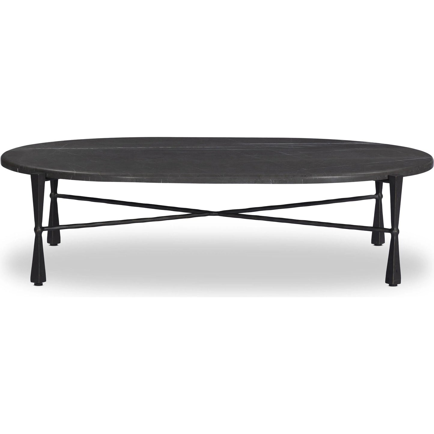 002 SI-2531683 | Additional Silo | Rayna Coffee Table by Four Hands in grey italian marble, rubbed bronze. Made from solid marble, iron in a unique style.