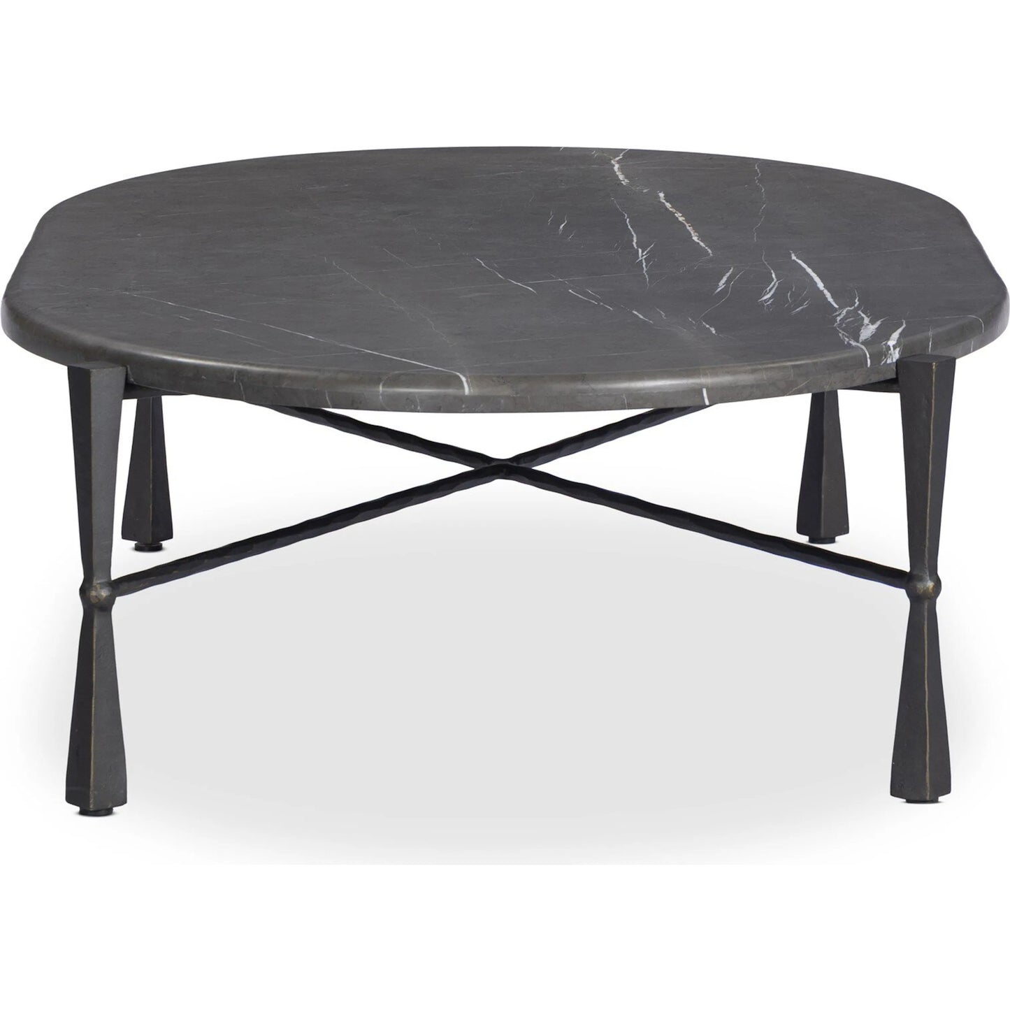 003 SI-2531683 | Additional Silo | Rayna Coffee Table by Four Hands in grey italian marble, rubbed bronze. Made from solid marble, iron in a unique style.