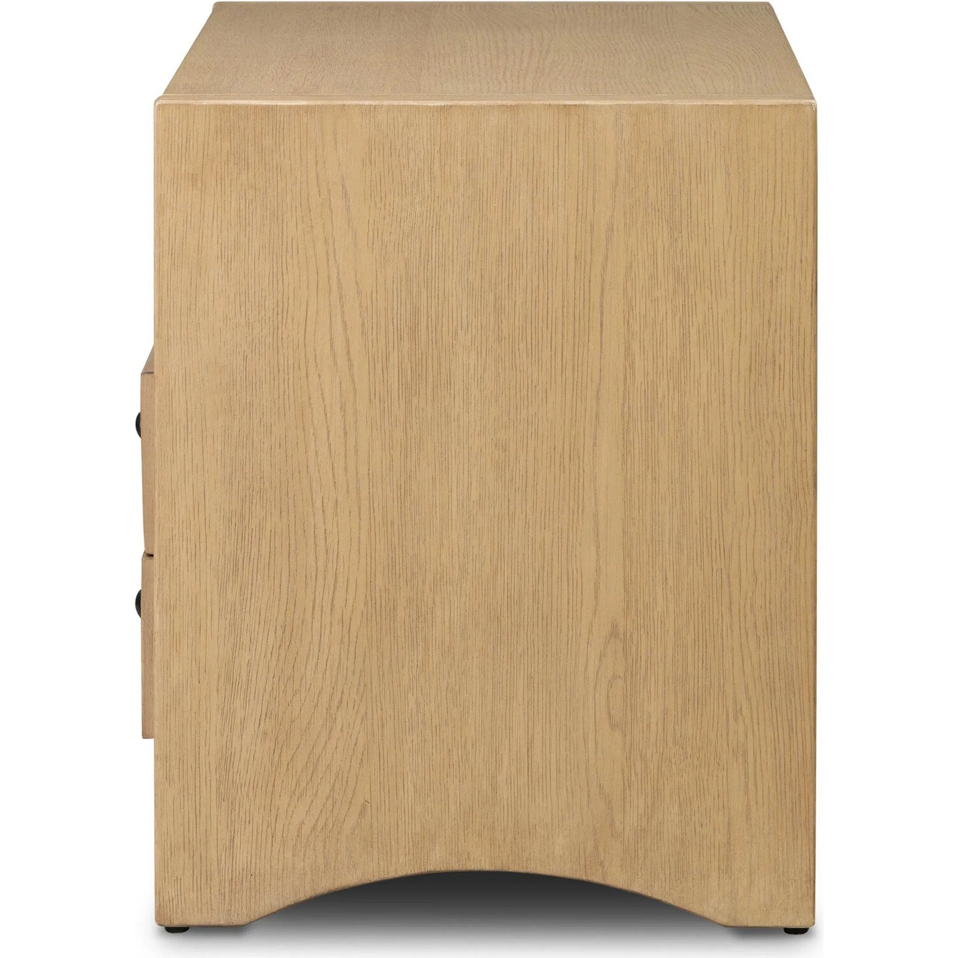 Hazel Nightstand by Four Hands in light wash oak veneer. Made from thick oak veneer, solid oak in a unique style.