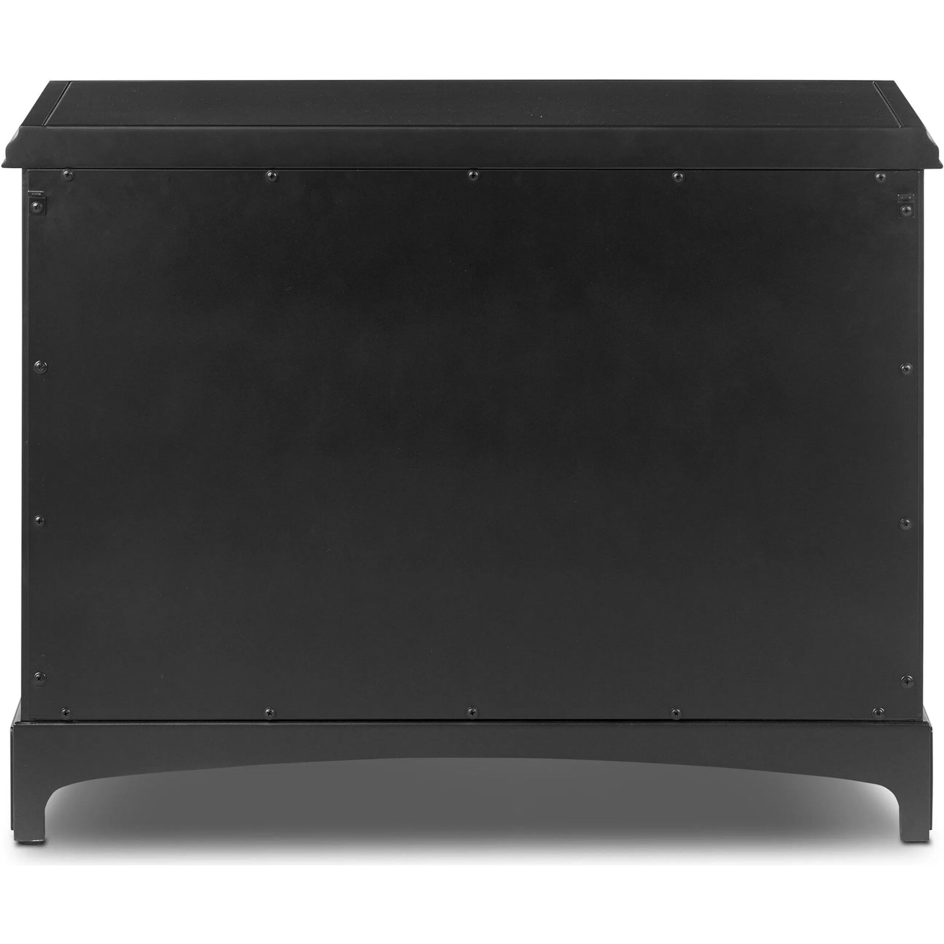Kurk Nightstand by Four Hands in black. Made from iron in a unique style.