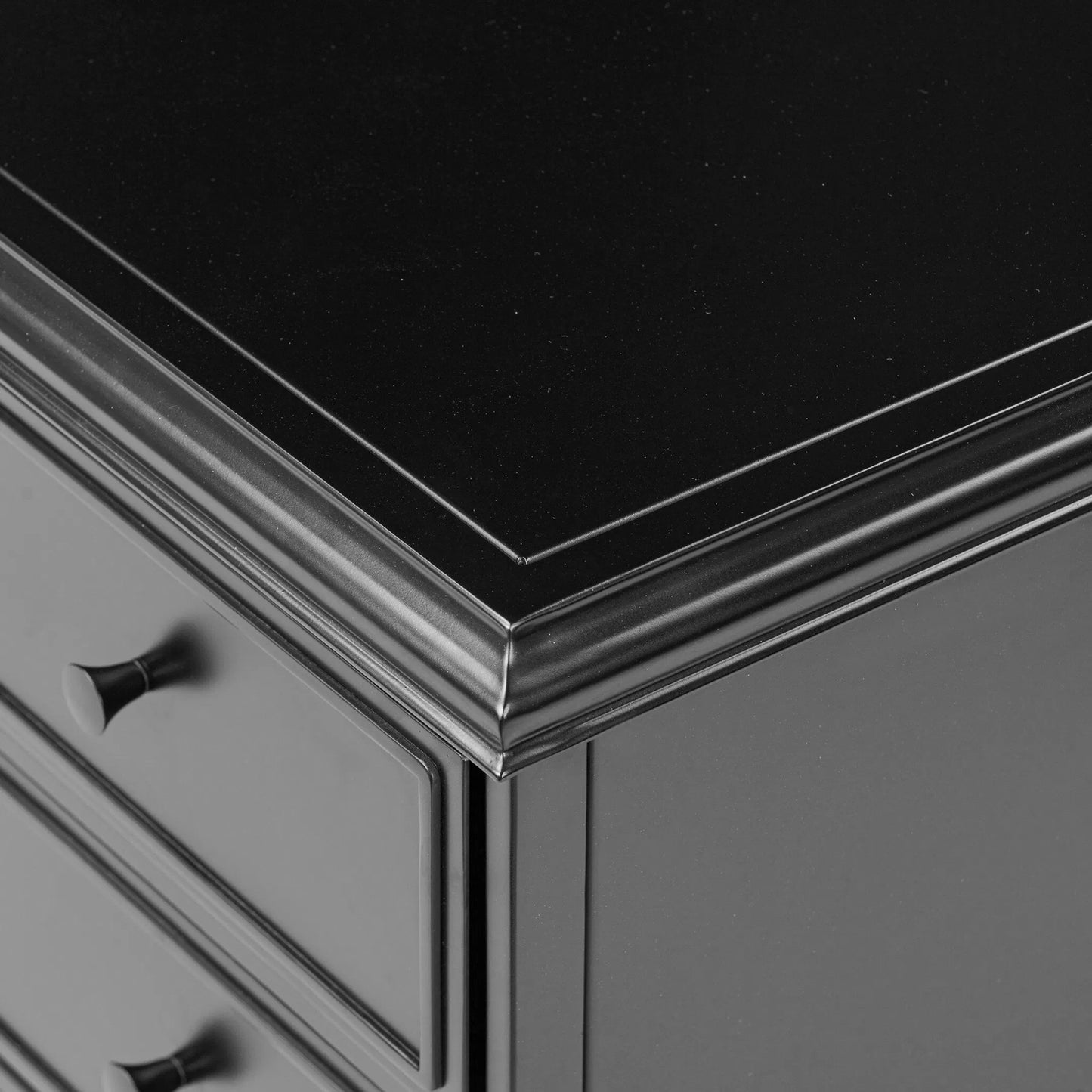009 SI-2531647 | Closeup | Kurk Nightstand by Four Hands in black. Made from iron in a unique style.