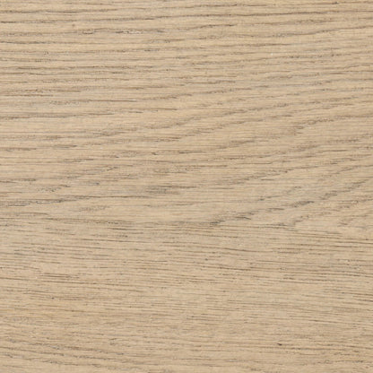 Balon Trunk by Four Hands in charter oatmeal, drifted oak thick veneer. Made from 69% polyester, 23% acrylic, 8% flax/linen, thick oak veneer in a transitional style.