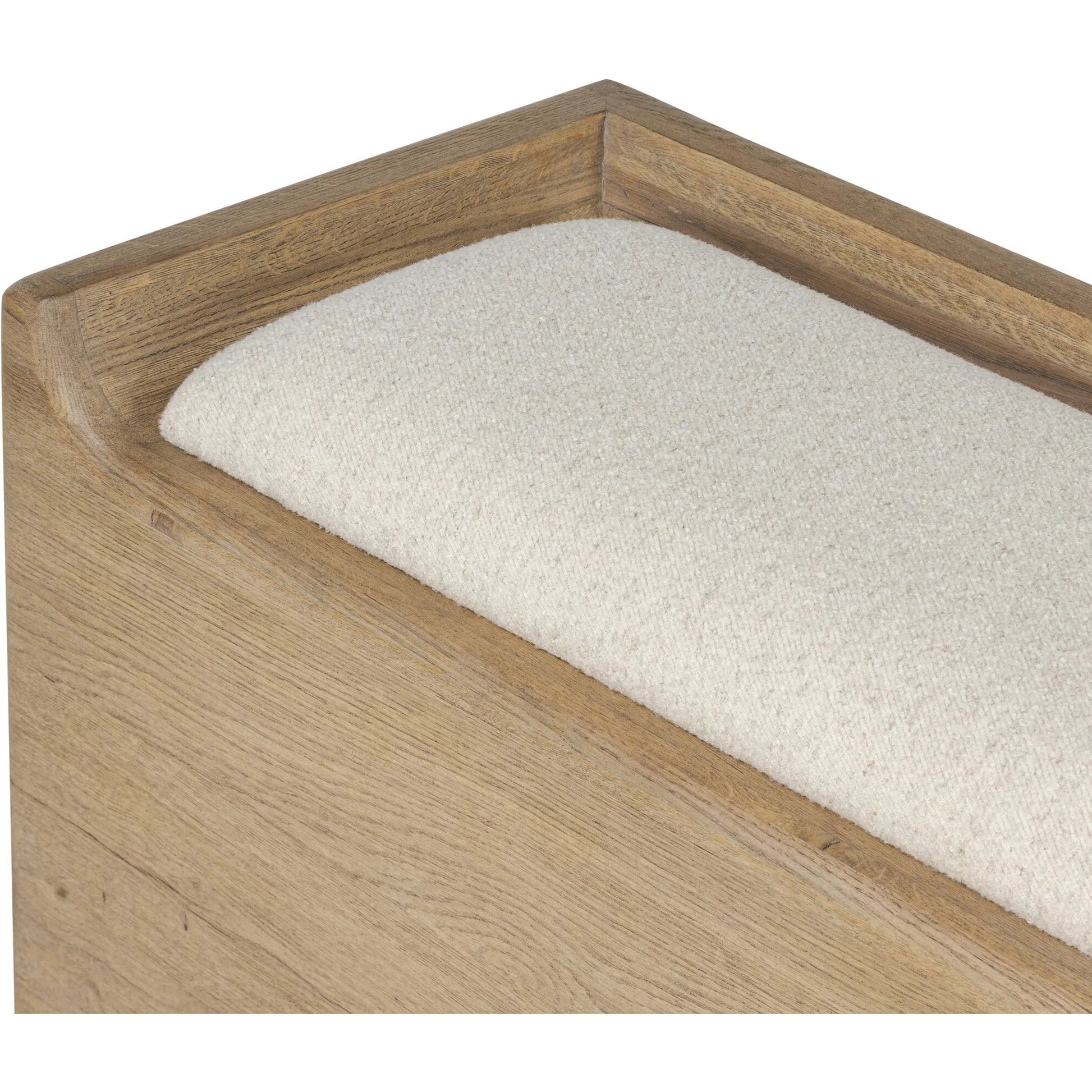 Balon Trunk by Four Hands in charter oatmeal, drifted oak thick veneer. Made from 69% polyester, 23% acrylic, 8% flax/linen, thick oak veneer in a transitional style.