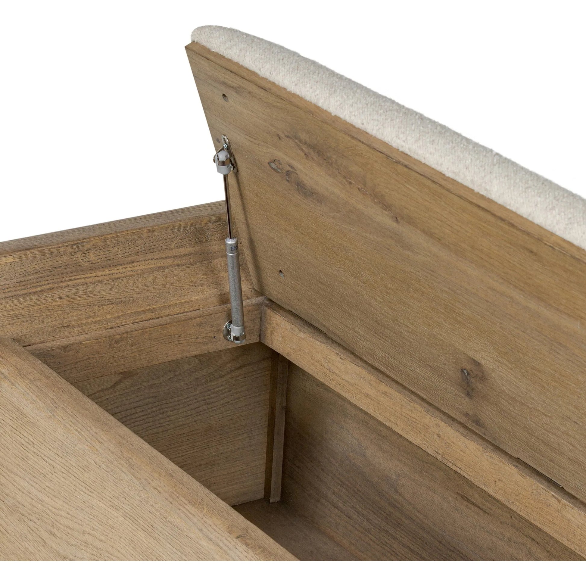 Balon Trunk by Four Hands in charter oatmeal, drifted oak thick veneer. Made from 69% polyester, 23% acrylic, 8% flax/linen, thick oak veneer in a transitional style.
