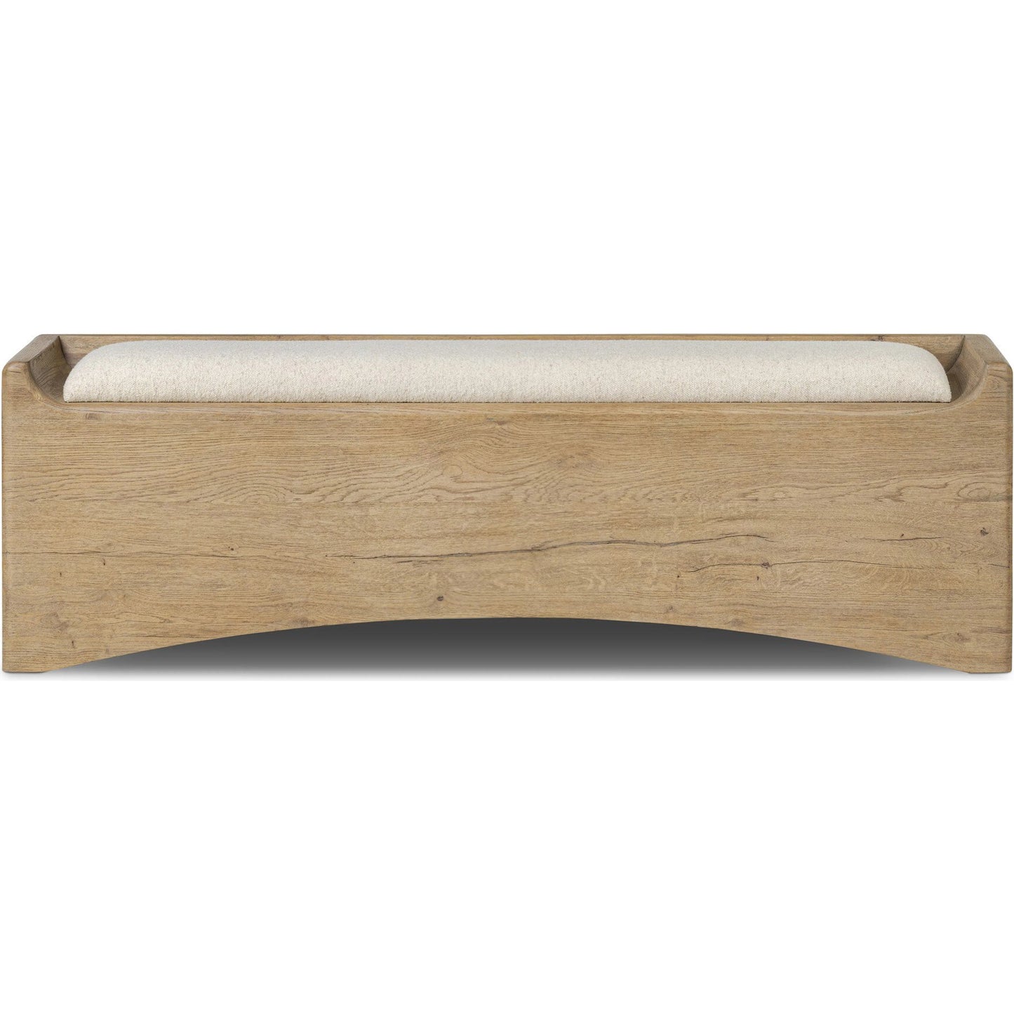 002 SI-2446519 | Additional Silo | Balon Trunk by Four Hands in charter oatmeal, drifted oak thick veneer. Made from 69% polyester, 23% acrylic, 8% flax/linen, thick oak veneer in a transitional style.