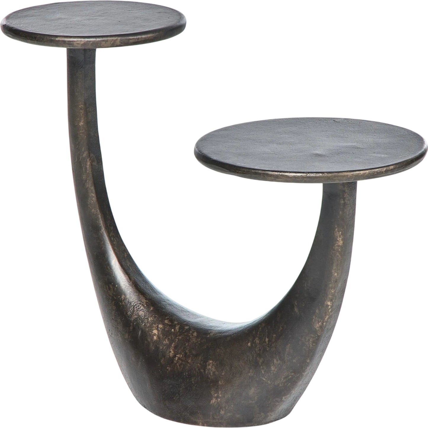 010 SI-2446654 | Primary Silo | Torrid End Table by Four Hands in distressed bronze. Made from aluminum in a modern style.