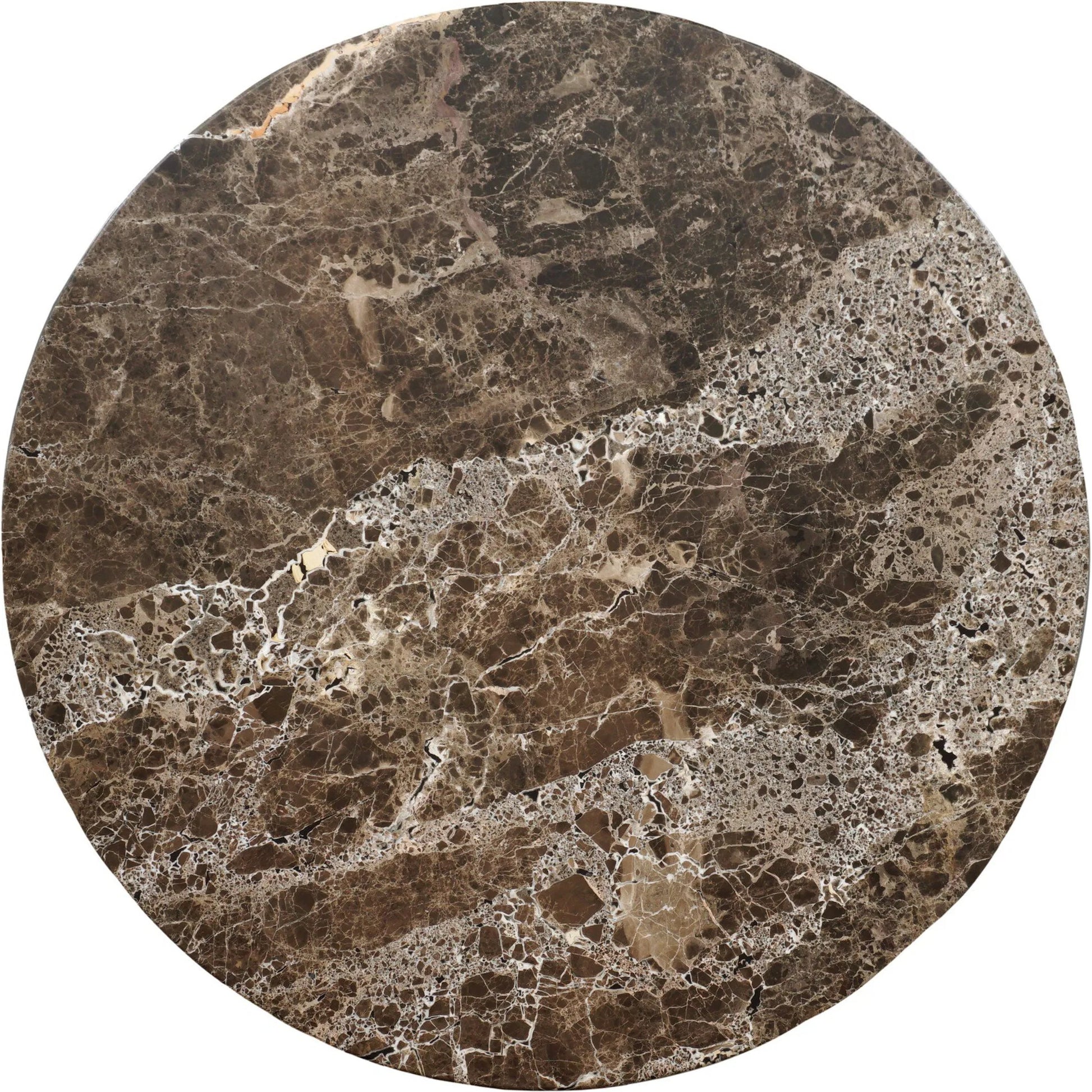 Pavlo Coffee Table by Four Hands in brown marble, dark brown acacia. Made from solid marble, solid acacia in a modern style.