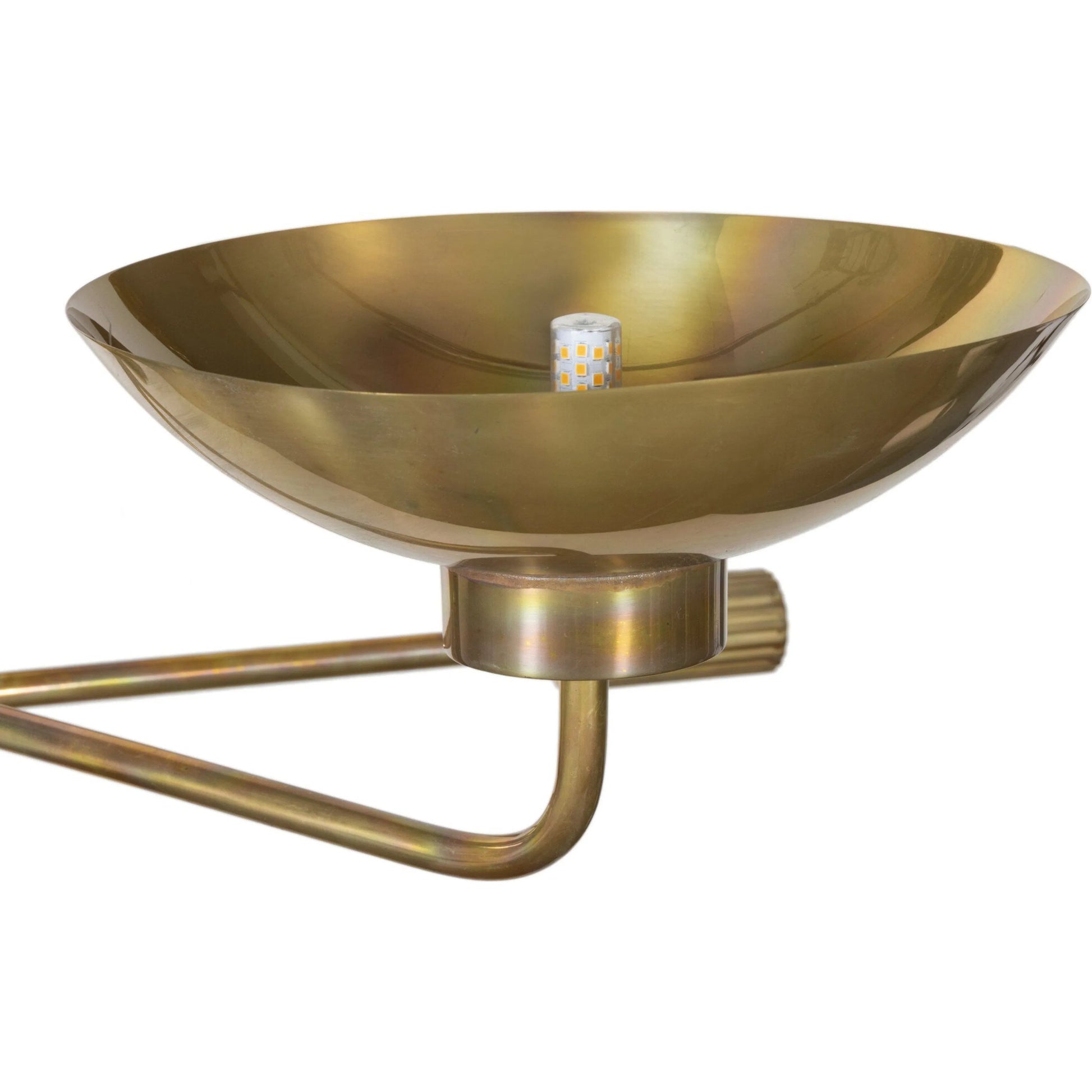 Lund Chandelier by Four Hands in burnt brass. Made from brass in a modern style.