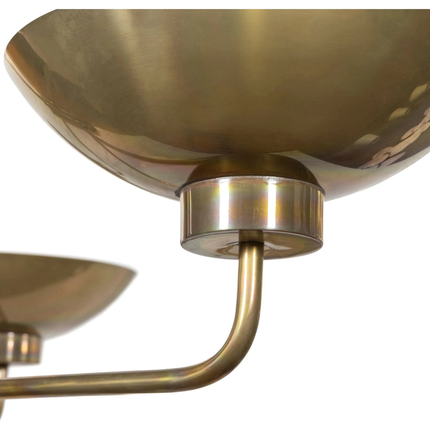 007 SI-2446602 | Closeup | Lund Chandelier by Four Hands in burnt brass. Made from brass in a modern style.