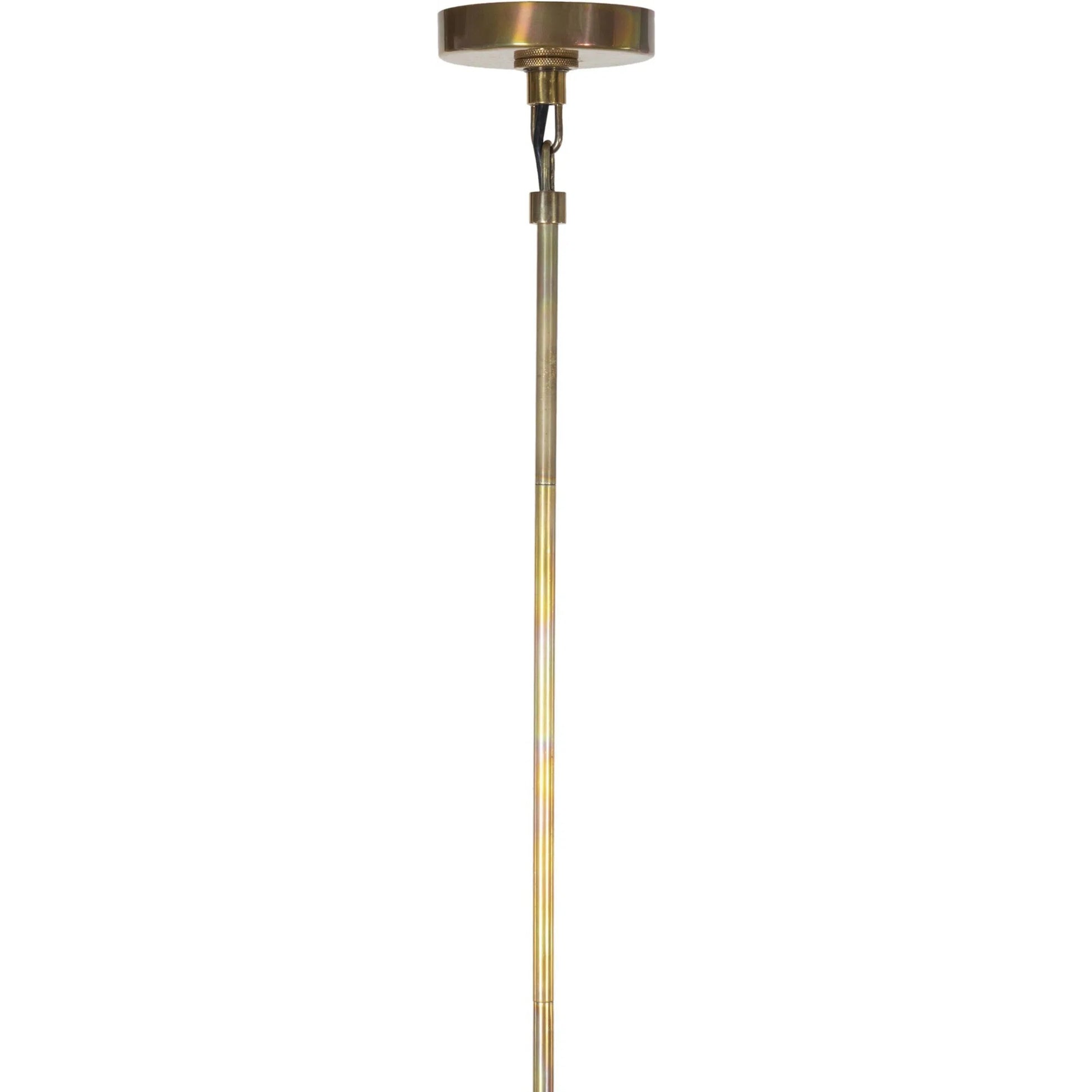 Lund Chandelier by Four Hands in burnt brass. Made from brass in a modern style.