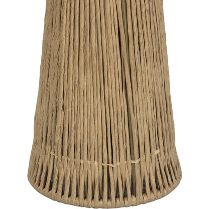Nessa Table Lamp by Four Hands in antique brass iron, natural paper cord. Made from iron, rush in a rustic style.